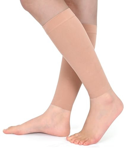 Evolyline Waden Kompressionsstrümpfe Damen & Herren, ohne Fuß Waden Kompression Wadenbandage Thrombosestrümpfe für Schienbeinschiene Krampfadern Ödeme Gradient Kompression