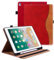 Vkooer Hülle für iPad 9.7 Zoll 2018/2017 (iPad 6./5. Generation) Schutzhülle mit Pencil Halter Ledertasche Cover Case mit Auto Schlaf/Aufwach Kartentasche für iPad Air 2/Air 1 - Rot