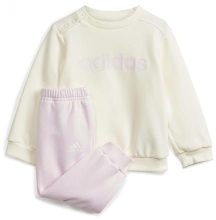 adidas INFANTS ESSENTIALS LINEAGE FRENCH TERRY JOGGER (Gender Neutral), Unisex-Kinder Trainingsanzug, ivory/clear pink,