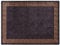 vidaXL Teppich, Waschbar Bodenteppich mit auffälligem Muster, Wohnzimmerteppich rutschfest Pflegeleicht, Kurzflor Matte Vorleger, Schwarz Golden 400x300cm