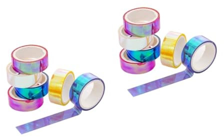 PartyKindom 24rollen Regenbogen Klebeband Hochviskoses Wasserdichtes Pe-bastelklebeband Für -projekte Geschenkverpackungen Und Scrapbooking Gemischte Farben