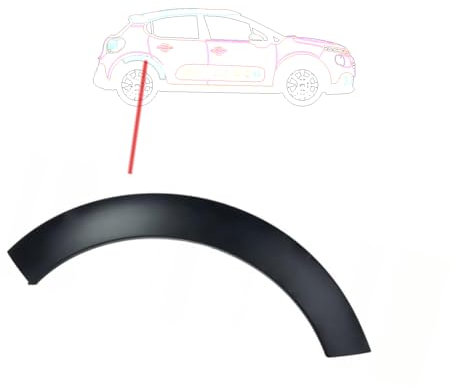 Ras Ricambi Auto Store Parafanghino Posteriore Destro Parte Anteriore Nero Goffrato Compatibile con Citroen C3 Dal 10-2020 - Nero Goffrato