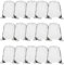 Playcrate 15 White Drawstring Bags Backpack - Party Gift Bags & Sports String Bag for Gym, School, Travel Storage Organization (White)