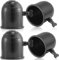 AGRISHOP 4X Anhänger Anhängerkupplung Abdeckung Kunststoff Schwarz Φ50mm Anhängerkupplung Schutzkappe mit Schloss
