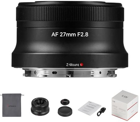 7Artisans AutoFocus Lente de Marco APS-C de 27mm F2.8, Gran Apertura F2.8, Compatible con Apertura automática/Manual y reconocimiento Facial/Ojo, Compatible con Nikon Z Mount Z50/Z30