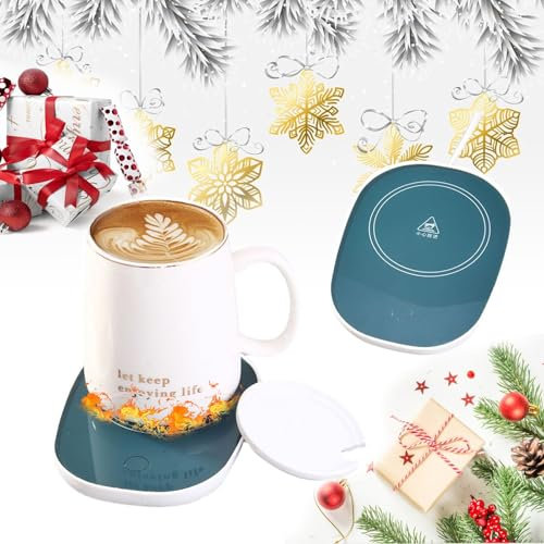 Scalda Bevande, Tazze Da Caffè, Scalda Tazza USB, Scaldatazze da Caffè, Riscaldatore Caffè Intelligente, Coffee Warmer, Scaldabagno Tazza USB Ufficio/Casa, Tazza Termica Caffè/Tè, Verde Scuro