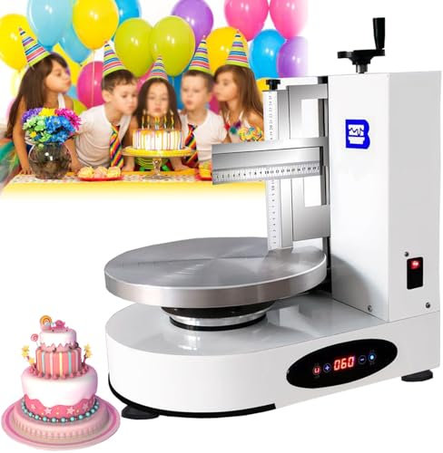 XNXYSMKJ Esparcidor automático de Pasteles de 4-12 Pulgadas, Plato Giratorio automático para Pasteles de 35 CM, esparcidor de Crema para Pasteles, para Tiendas de postres, familias