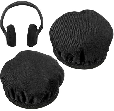 Reemplazo de almohadillas para auriculares, fundas para almohadillas para auriculares,Fundas para auriculares - Fundas para auriculares de tela reutilizables, elásticas y cómodas, fáciles de reemplaza