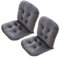 AOPEZIA Stuhlkissen mit Rückenteil Sitz und Rückenkissen mit Bänder Polsterauflage, Gartenstuhlauflage Niedriglehner Auflage Polsterauflage Gartenstuhl(Dark Grey,2 Pieces)