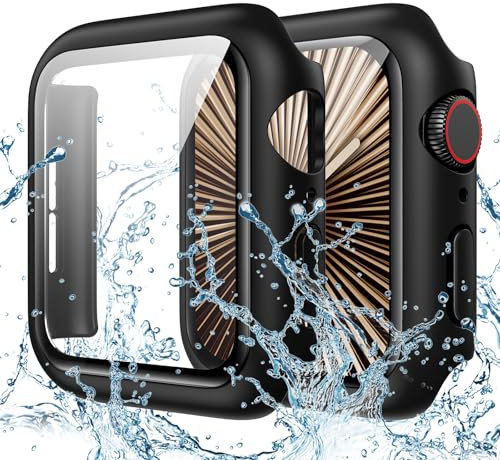 Goton Custodia impermeabile compatibile con Apple Watch Series 11/10 Pellicola protettiva 46 mm, paraurti rigido con vetro temperato per iWatch 11 Cover 46 mm