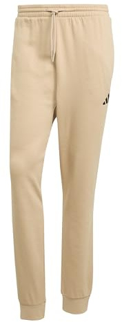 adidas Men's Essentials FEELCOZY French Terry Pant, Warm Sandstone/Black, 3XL