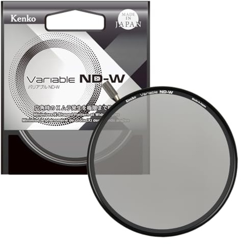 Kenko ND-Filter Variable ND-W φ77mm, ND2.5-128, für Weitwinkelobjektive, kein X-förmiges Muster, hohe Farbreproduzierbarkeit, mit Einstellknopf, Hergestellt in Japan, 377062