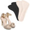2Pairs Breathable Adhesive Insoles for Sandals Adhesive Sweat Absorbing High Heel Insole Liners Comfort Non Slip Feet Pads Ladies Sandal Suede Insole Foot Pain Cushion Inserts for Women Boot Heels