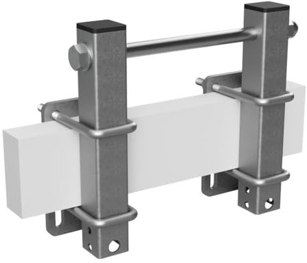 SUPROD Stützen mit Achse Halter für Seitenrolle Sliprolle Kielrolle Bootstrailer verzinkt B=180, L=250 mm