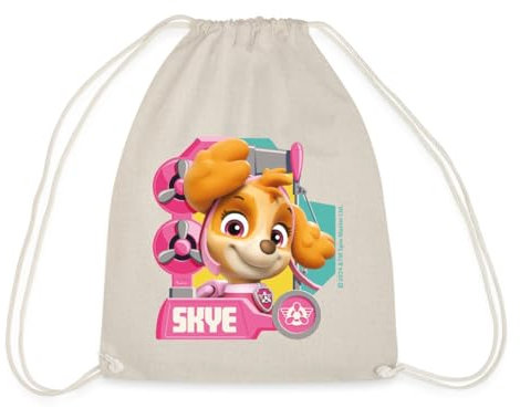 Spreadshirt Paw Patrol Skye Charakterdesign Turnbeutel, One size, Natur