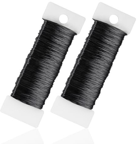 0,35mm x 100m Basteldraht Schwarz, Draht zum Basteln Schmuckdraht Bindedraht Blumendraht Modellierdraht Basteldrähte für Schmuckherstellung Bastelarbeiten