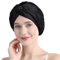 Verstellbare Seidenhaube zum Schlafen,Atmungsaktiver Kopfbedeckung Seidenhaube,Silk Bonnet mit Elastischem Band für Damen,Rutschfest Silk Bonnet Schlafmütze zum Haarpflege, Nachtmütze (Schwarz)