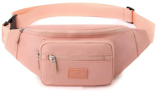 Marsupio da donna, leggero, regolabile, per corsa, camminata, escursionismo, rosa, rosa, L, alla moda