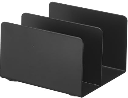 YAMAZAKI 1950 Tower Shelf Organiser Black Steel Minimalist 7.5 x 8 x 5 cm