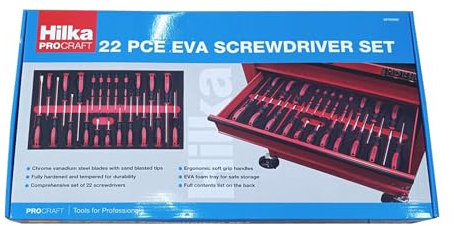 Hilka 32700022 22 PCE EVA Screwdriver Set