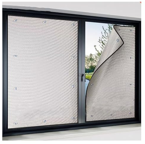 WXGZSKLV Wärmereflektierende Fensterfolie, Aluminisierte Isolierfolie Sonnenschutzfolie Fenster Innen Außen, Verdunkelungsfolie Fenster Mit Saugnapf Für Das Gewächshaus Autoglas(60cm x 140cm)