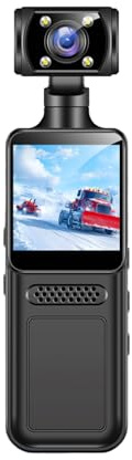VBESTLIFE 4K -Pockets Camcorder, WLAN -Aktivierungskamera mit 40 MP Fotos, 135 ° Weitwinkelobjektiv, 180 ° Rotierender Kopf, 1,3 -Zoll -Display für Reisevlog -Video