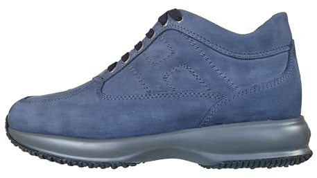 Hogan Interactive Scarpe da Uomo in Nabuck HXM00N00010UDXU801 Blu (Sistema Taglie Calzature EU, Adulto, Numero, Media, 42)