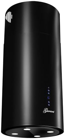 GURARI Inselhaube GCH 792 BL Diamond, Dunstabzugshaube Insel 40 cm Schwarz 850m³/h Inselhaube 40 cm,850 m³/h, GlasAbluft,Umluft,Fernbedienung