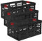 keeeper 3 x Profi-Klappbox Ben, 45 Liter, PP, Rot