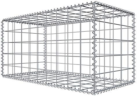 Niederberg Metall Gabbia 100x50x50cm Gabbione per Sassi M10x10 Gabbioni a Rete Cestello Metallico