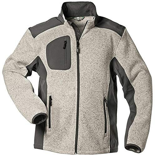 Strick Fleecejacke LINZ hellgrau/ grau Gr. XXXL