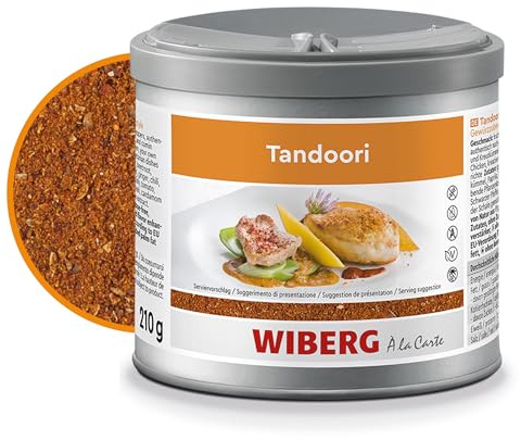 WIBERG Tandoori – Gewürzzubereitung indischer Art – Fruchtig-scharfe Mischung mit Koriander, Kreuzkümmel und Curcuma, 210 g