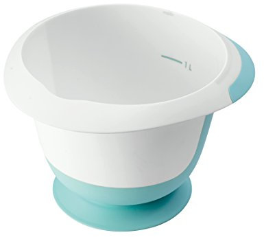 keeeper Ciotola per Mescolare Alimenti con Ventosa e Superficie Antiscivolo, Plastica, 1,5 l, Mariella, Verde menta/Bianco