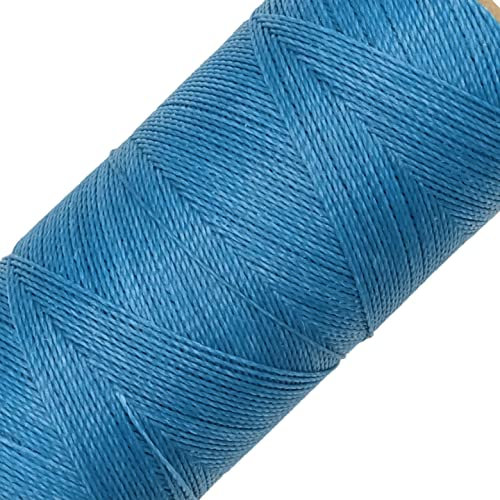 LINHASITA Garnspule, gewachst, 100 g / 360 Meter, Dicke: 0,5 mm, Polyester, Makramee-Garn, 30 Farben, Türkis