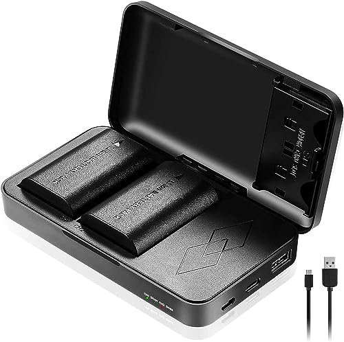 JYJZPB 2 x LP-E6 LP-E6N 2300mAh Ersatzakku und Multifunktions-Ladegerät Kasten für Canon XC10 XC15 EOS-R RA R6 R5 R7 EOS 60D 70D 80D 90D 5D Mark I Mark II Mark III IV 6D Mark I II 7D Mark I II