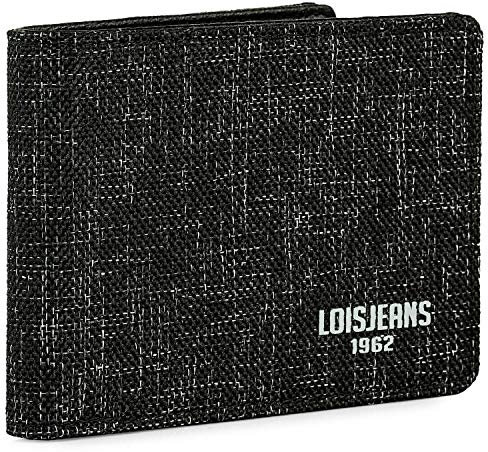 Lois - Portmonee Jungen Teenager, Geldbeutel Jugendliche Jungen, Portemonnaie Stoff, Geldbeutel Jungen, Portemonnaie Jungen Teenager - Robust & Stylisch, Schwarz