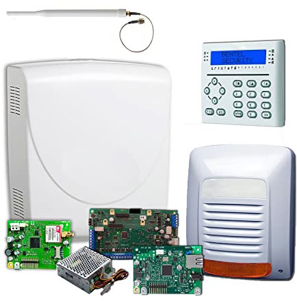 Bentel Security - Kit Allarme Casa Professionale Antifurto Absoluta Plus ABS48 Zone + Scheda IP - Con cavo elettrico, Wireless