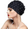 OYSJ Cuffia da Nuoto a Fiori,Cuffia da Nuoto,alla Moda,Cappello Fiore da Nuoto delle Donne,Cappellini da Bagno Vintage con Petali Floreali,Vintage Swim cap Floreale,Adulto