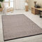Paco Home Teppich Wohnzimmer Kurzflor Jute Handgewebt Meliertes Ethno Muster Naturfaser, Grösse:120x170 cm, Farbe:Anthrazit