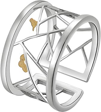 Springlight ✦ Geschenke für Frauen S925 Sterling Silber Damen Ringe Orientalisches Papierschnitt-Design Offener Rings Handmade Ringe Frauen Schmuck Personalisierte Geschenke.