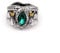 Yongpeng Retro Antique Green Crystal Ring - Lord Of The Aragorn's Ring of Barahir - Fashion Jewelry - Unisex - Size 6