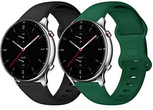 Cinturino per Amazfit GTR 47mm, 22mm Silicone Ricambio Cinturino per Amazfit Bip 5/Amazfit Balance/Amazfit GTR 4/GTR 3/GTR 3 Pro/GTR 2/GTR 2e/Amazfit Pace/Amazfit Stratos/Stratos 2/Stratos 3