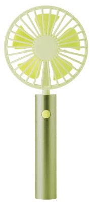 Remember Handventilator Flow Lime mit USB - Aluminiumgriff mit 3 Geschwindigkeitsstufen