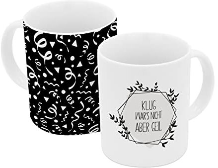 Tasse Klug wars nicht aber geil Farbwechsel 330ml | Tasse | Zaubertasse | Heiß | kalt | Magic | Mug | GEDA | farbwechselnd | motivwechselnd | Porzellantasse | Spruchtasse | Kaffeetasse