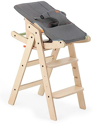 Mamatoyz 11WBB Wavy Baby- und Neugeborenenwippe, weicher und bequemer Sitz, Basis aus Naturholz