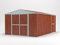 Box in Acciaio Zincato Casetta da Giardino in Lamiera 3.60 x 4.30 m x h2.10 m - 185 KG - 15 metri quadri (Finitura Legno)