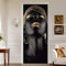 3D Türaufkleber Afrika & Schönheit Türposter Türaufkleber Wasserdicht Abnehmbare Vinyl türfolie Fototapete diy Wandbild Wohnzimmer Schlafzimmer Kinderzimmer Badezimmer B85 x H205cm