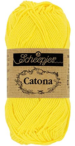 Scheepjes - Scheepjes Catona 280 Lemon Yarn - 20x25g