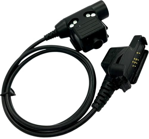 WODASEN Militärischer U94-PTT-Adapter, Push-to-Talk-Taste, taktischer Headset-Anschluss, 7,0 mm Buchse auf 6-poliges Walkie-Talkie für Motorola XTS1500 XTS3000 XTS3500 XTS5000 XTS5100 HT1000 NATO-US