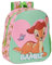 safta Bambi Schulrucksack mit 3D-Design, anpassbar an den Wagen, ideal für Kinder verschiedener Altersgruppen, bequem und vielseitig, Qualität und Widerstandsfähigkeit, 27 x 10 x 33 cm, Grün/Rosa,